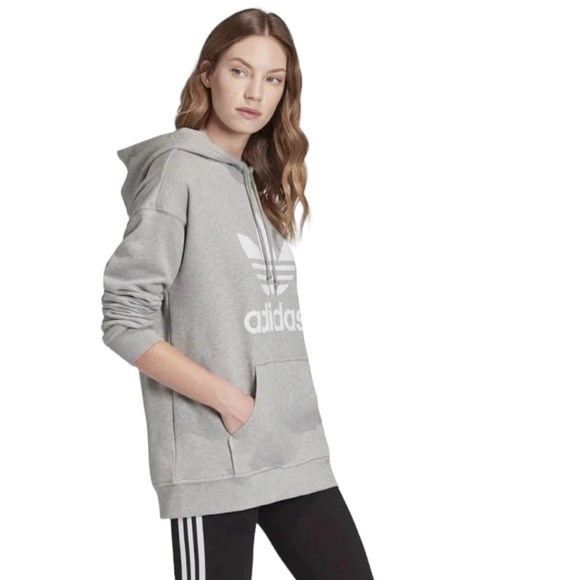 Adidas Adicolor Classic Trefoil Hoodie Sweatshirt - Picture 3 of 11